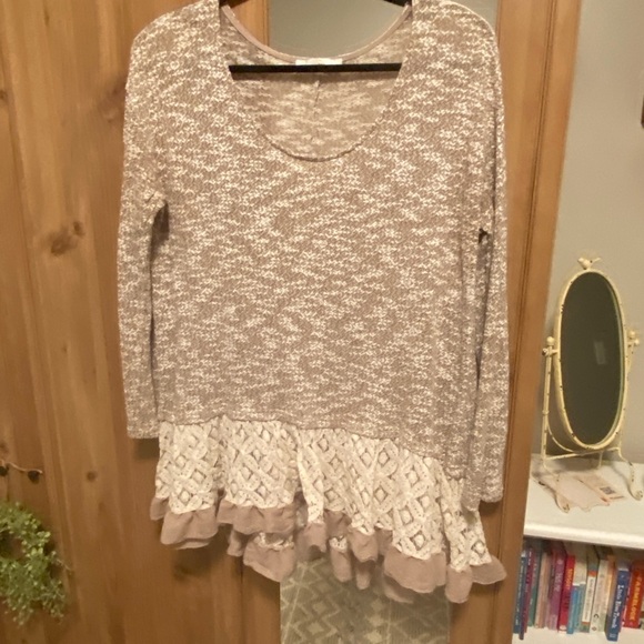 Light Knit Lace Sweater - Picture 1 of 2